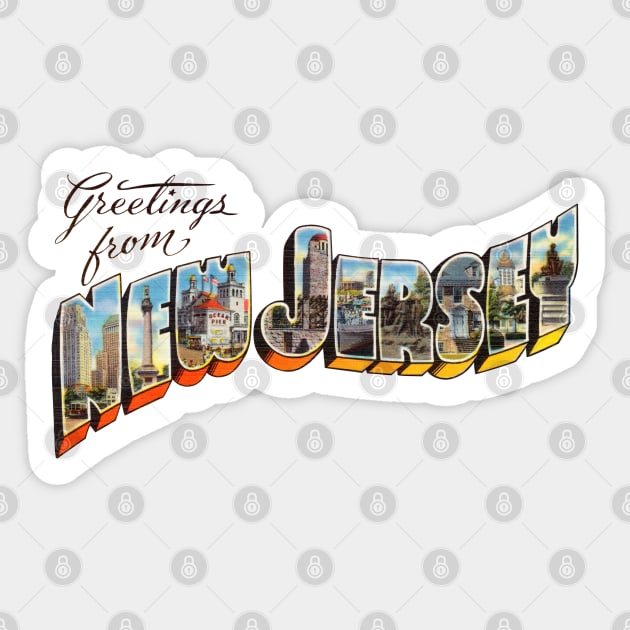 Greetings from New Jersey Sticker by reapolo